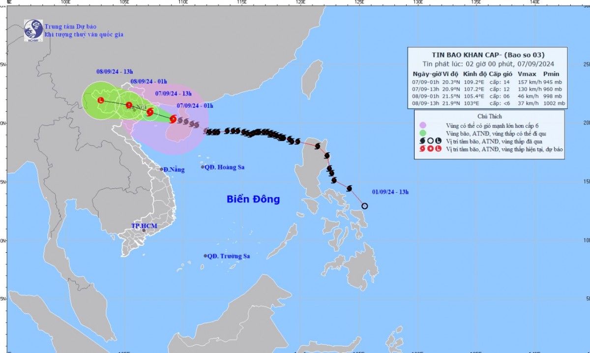 Hà Nội: Công điện khẩn mới nhất ứng phó với cơn bão số 3 'siêu bão Yagi'