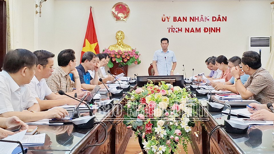 BND tỉnh Nam Định đã tổ chức họp bàn giải pháp ứng phó với tình trạng ngập, úng
