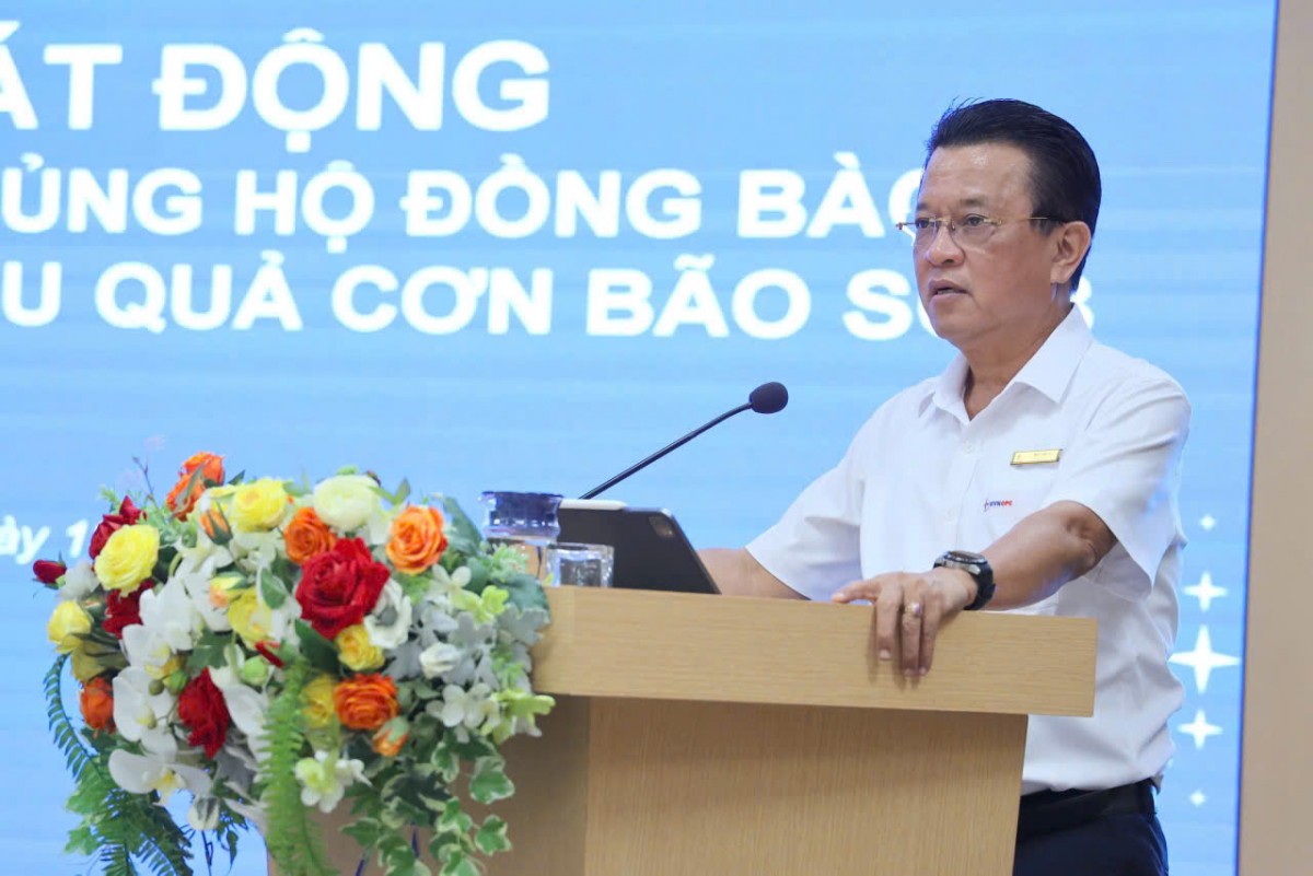 Tổng Giám đốc EVNCPC Ngô Tấn Cư phát biểu phát động Tổng Giám đốc EVNCPC Ngô Tấn Cư phát biểu phát động