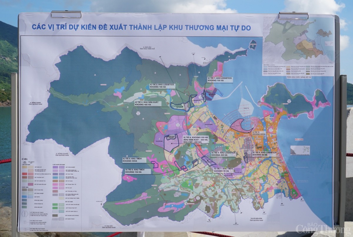 Các vị trí dự kiến đề xuất thành lập Khu thương mại tự do Đà Nẵng Các vị trí dự kiến đề xuất thành lập Khu thương mại tự do Đà Nẵng