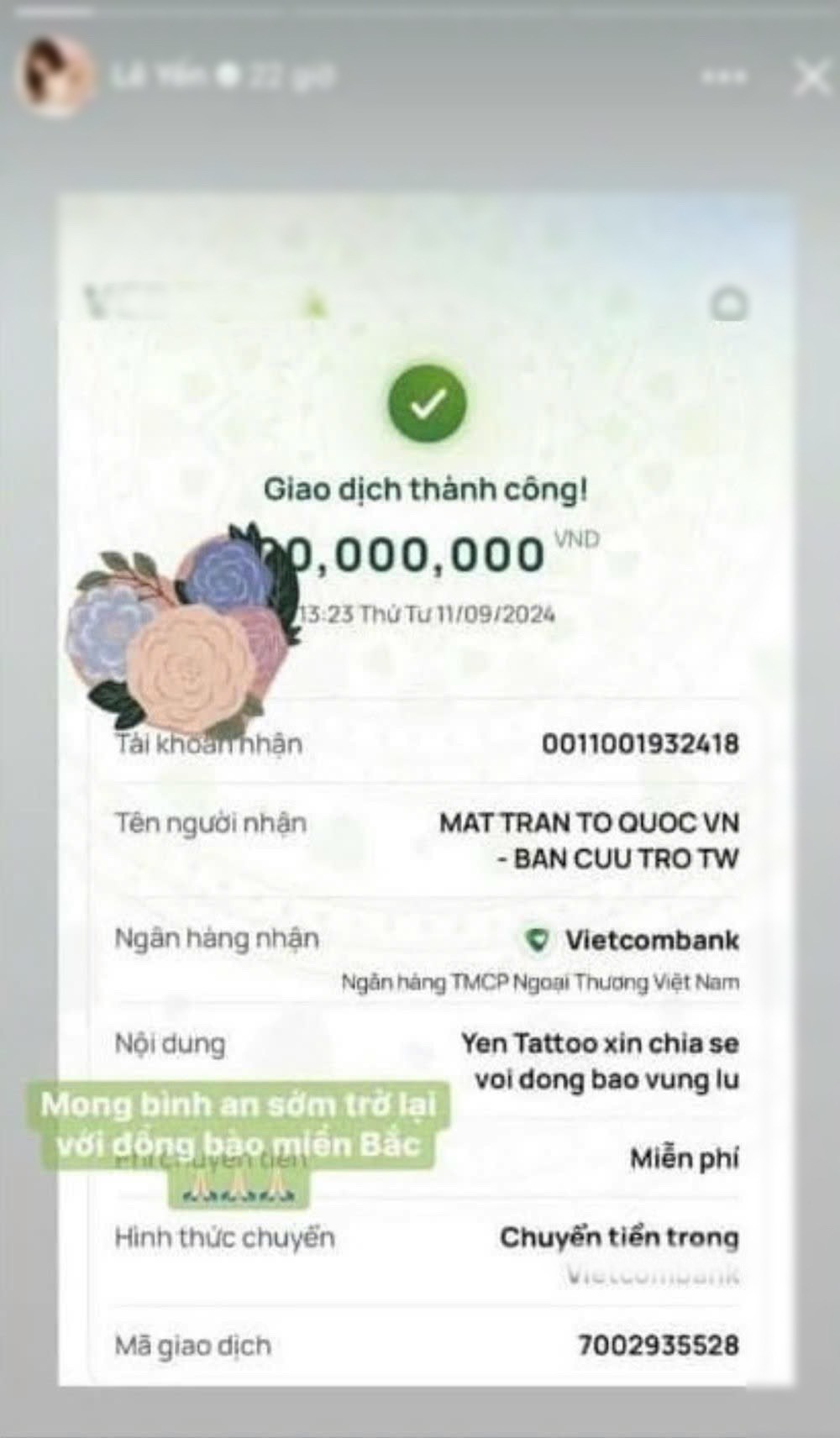 Yến Tatoo bị “soi” sao kê tiền từ thiện: ‘Biến hoá’ từ 500 nghìn thành hàng trăm triệu? Yến Tatoo bị “soi” sao kê tiền từ thiện: ‘Biến hoá’ từ 500 nghìn thành hàng trăm triệu?