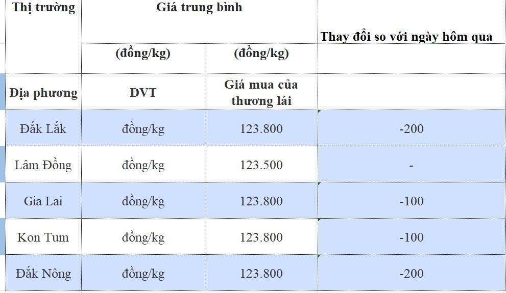 Giá cà phê hôm nay 17/9/2024: