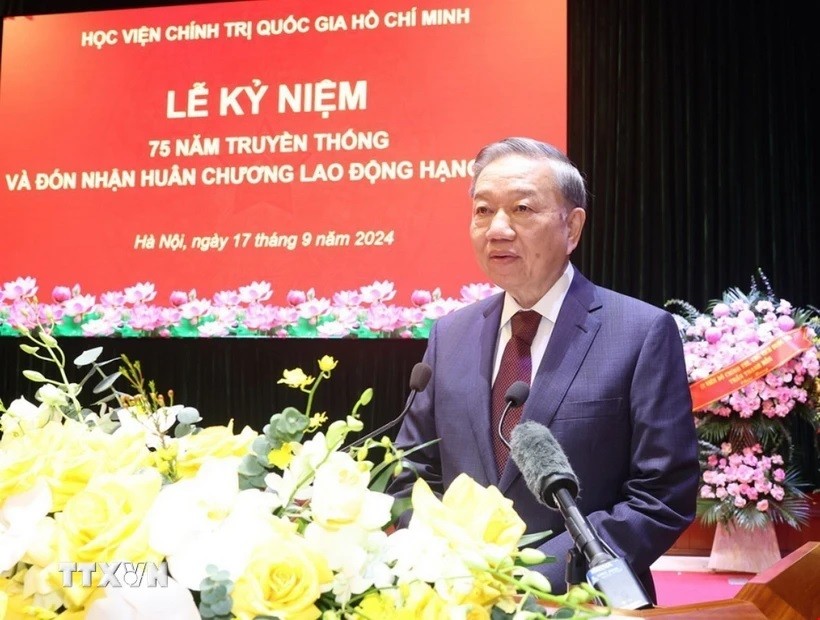 Tổng Bí thư Tô Lâm dự Lễ kỷ niệm 75 năm truyền thống Học viện Chính trị Quốc gia Hồ Chí Minh