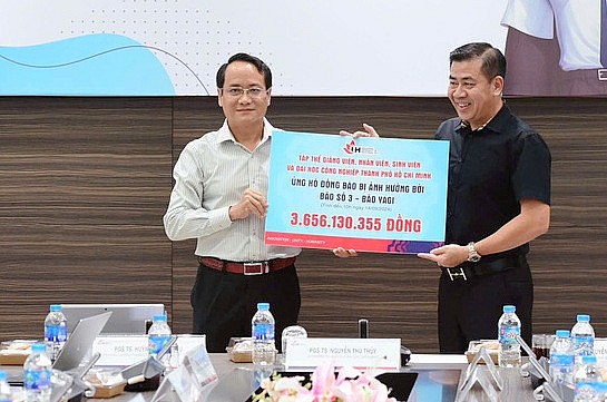 Trường Đại học Công nghiệp TP. Hồ Chí Minh quyên góp hơn 3,75 tỷ đồng ủng hộ đồng bào phía Bắc