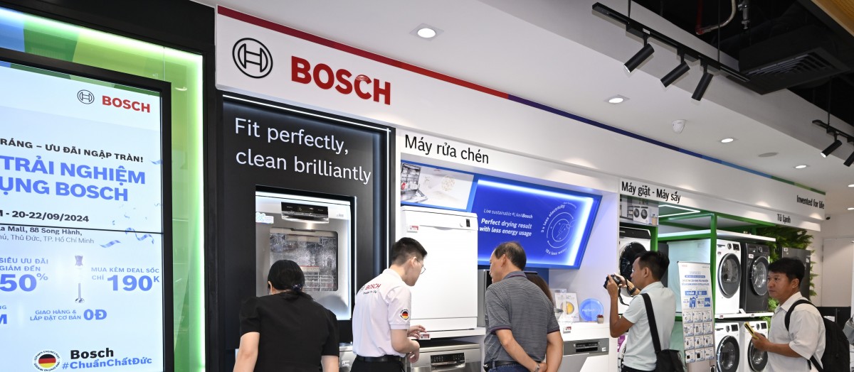 Những sản phẩm gia dụng mới nhất từ Bosch được trưng bày tại cửa hàng Những sản phẩm gia dụng mới nhất từ Bosch được trưng bày tại cửa hàng