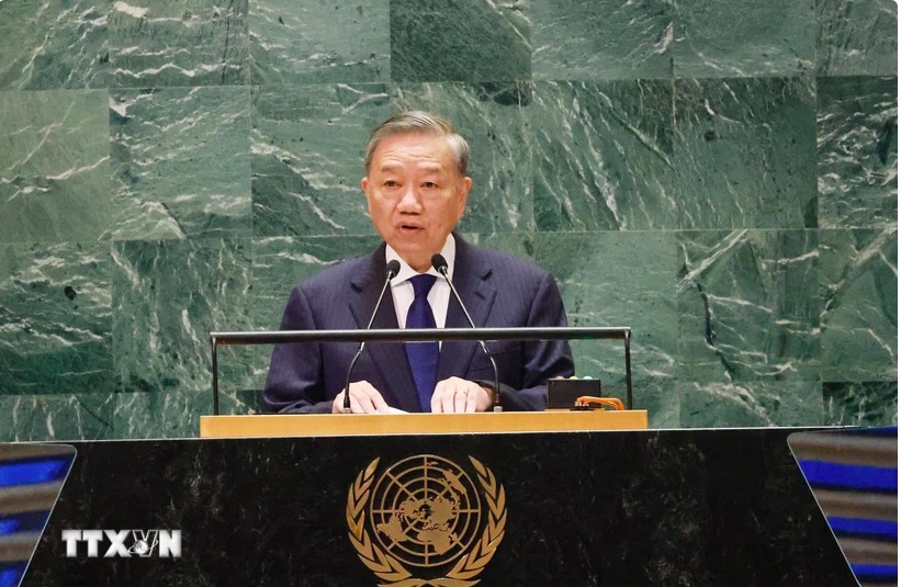 Tổng Bí thư, Chủ tịch nước Tô Lâm phát biểu tại Hội nghị Thượng đỉnh Tương lai, Đại hội đồng Liên hợp quốc Khóa 79. (Ảnh: Lâm Khánh/TTXVN) Tổng Bí thư, Chủ tịch nước Tô Lâm phát biểu tại Hội nghị Thượng đỉnh Tương lai, Đại hội đồng Liên hợp quốc Khóa 79. (Ảnh: Lâm Khánh/TTXVN)