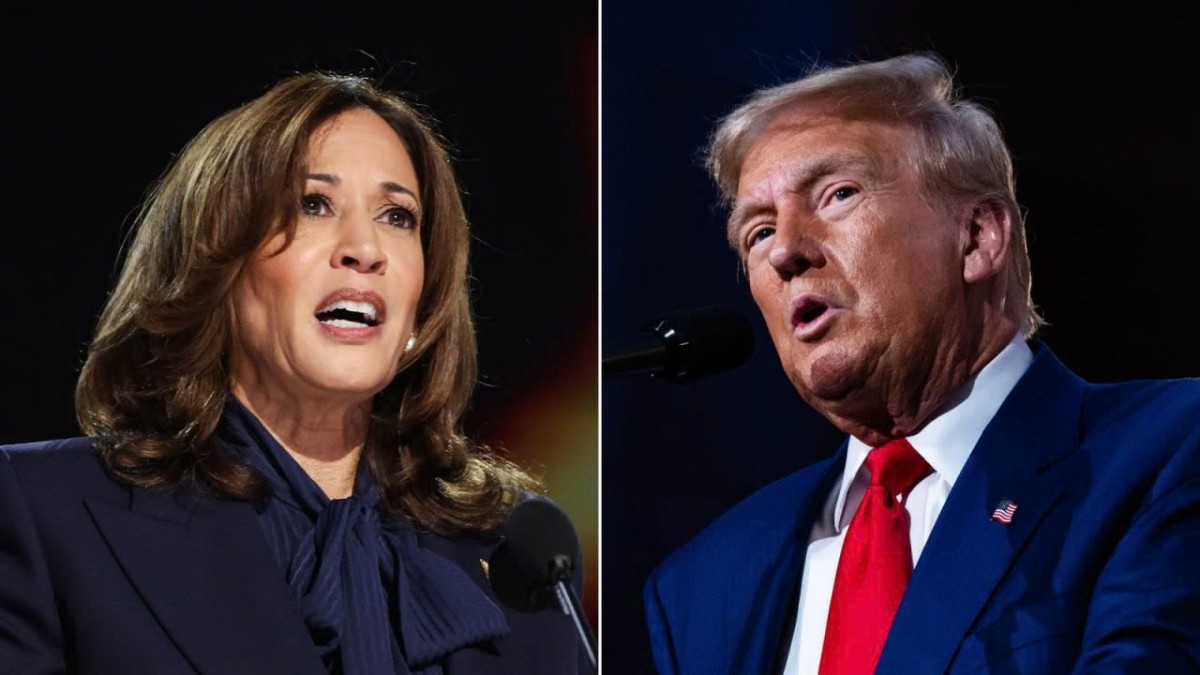 Bà Kamala Harris và ông Donald Trump. Ảnh: CNN