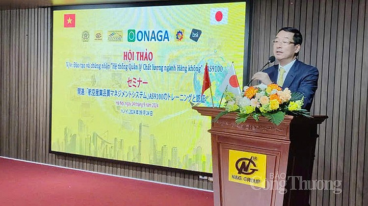 ông Nguyễn Hoàng - Chủ tịch Hiệp hội Doanh nghiệp ngành Công nghiệp hỗ trợ (CNHT) TP. Hà Nội (Hansiba) phát biểu khai mạc Hội thảo