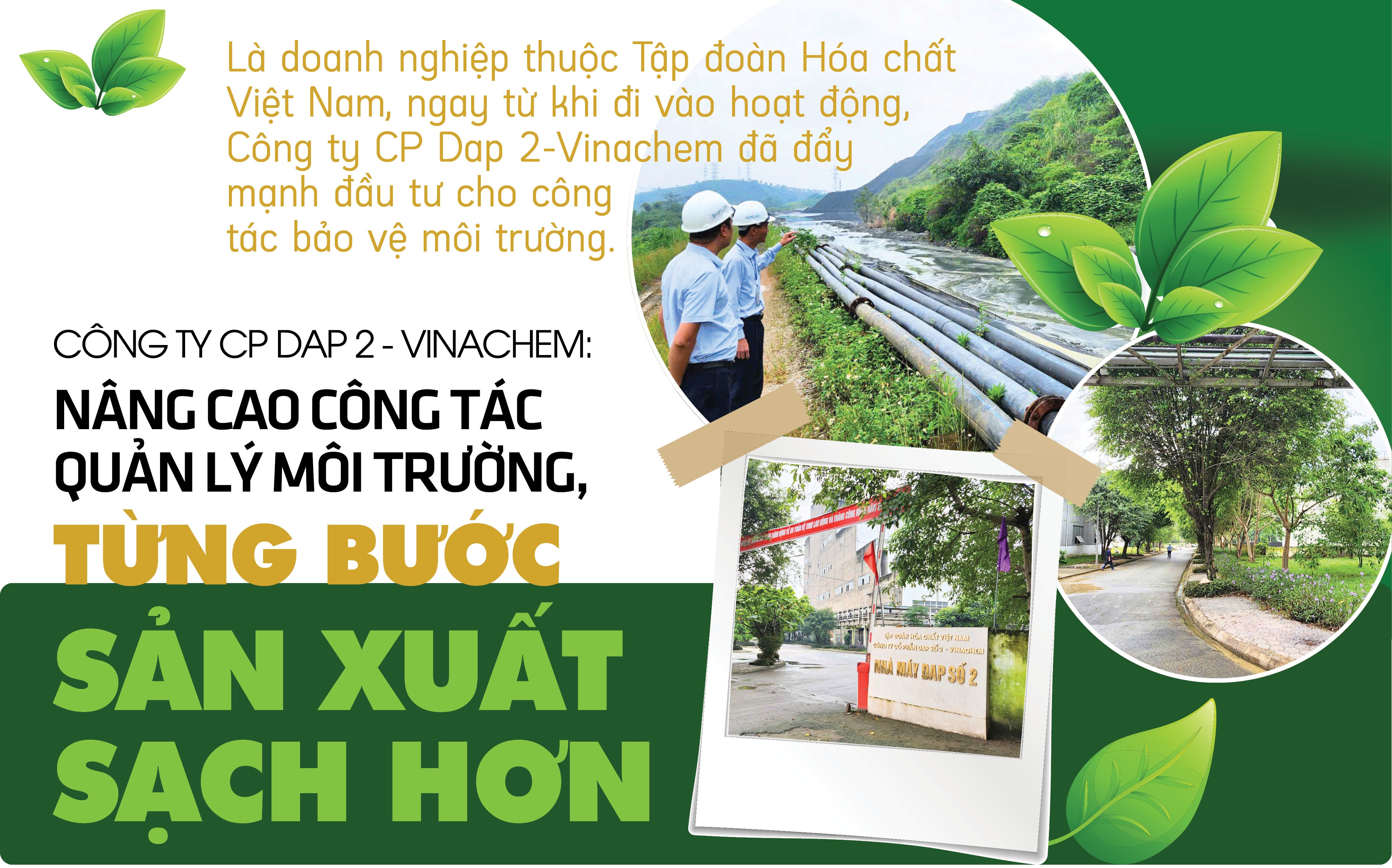 Nâng cao công tác quản lý môi trường, từng bước sản xuất sạch hơn Nâng cao công tác quản lý môi trường, từng bước sản xuất sạch hơn