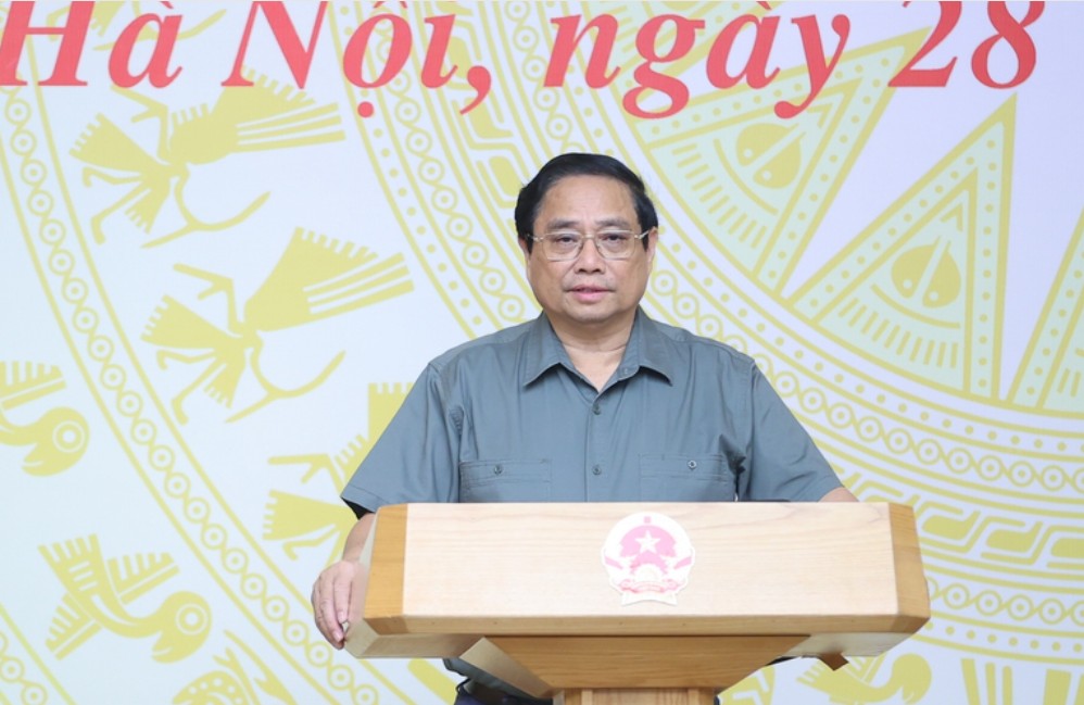 Thủ tướng Phạm Minh Chính phát biểu tại Hội nghị. (Ảnh: VGP/Nhật Bắc) Thủ tướng Phạm Minh Chính phát biểu tại Hội nghị. (Ảnh: VGP/Nhật Bắc)