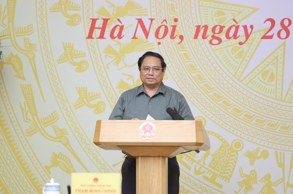 Thủ tướng Phạm Minh Chính chỉ đạo tại hội nghị. (Ảnh: VGP/Nhật Bắc) Thủ tướng Phạm Minh Chính chỉ đạo tại hội nghị. (Ảnh: VGP/Nhật Bắc)