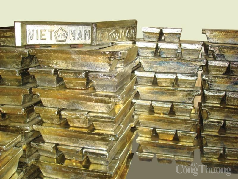 Sản phẩm thiếc 99,95%Sn sản xuất tại Công ty CP Khoáng sản & Luyện kim Cao Bằng.