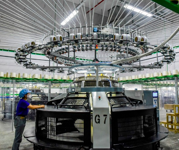 Nhà máy dệt nhuộm Top Textiles, Nam Định. Ảnh: Trong Tùng Nhà máy dệt nhuộm Top Textiles, Nam Định. Ảnh: Trong Tùng