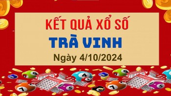 XSTV 4/10, Xem kết quả xổ số Trà Vinh hôm nay 4/10/2024, xổ số Trà Vinh ngày 4 tháng 10