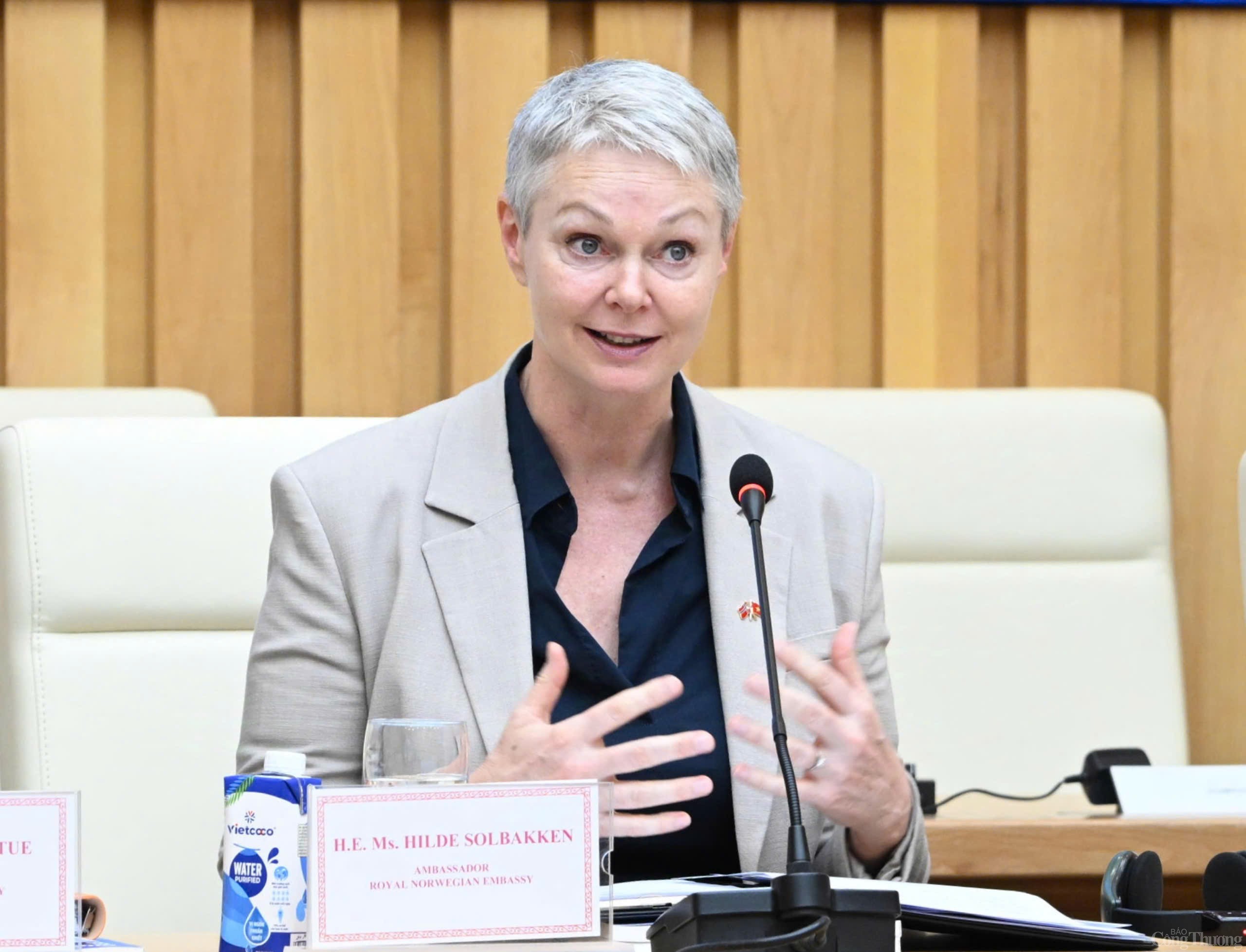 Thứ trưởng Nguyễn Hoàng Long dự buổi trao nghiên cứu của Na Uy về chuỗi cung ứng điện gió ngoài khơi