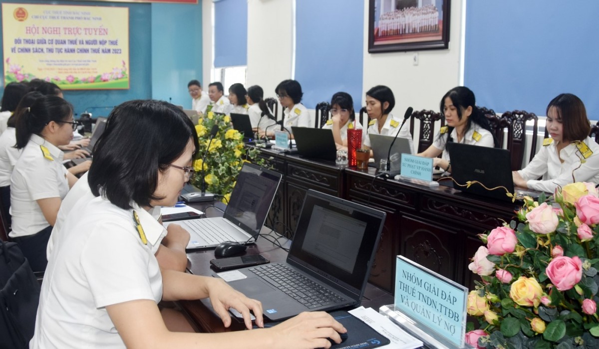 Hội nghị đối thoại trực tuyến với người nộp thuế là hoạt động thường niên của Cục Thuế tỉnh Bắc Ninh