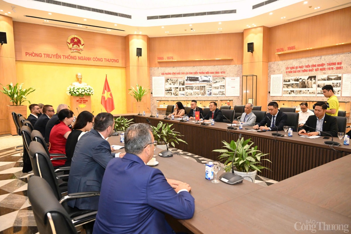 Thứ trưởng Nguyễn Hoàng Long tiếp Chủ tịch Phòng Thương mại và Công nghiệp tỉnh Prahova, Rumani