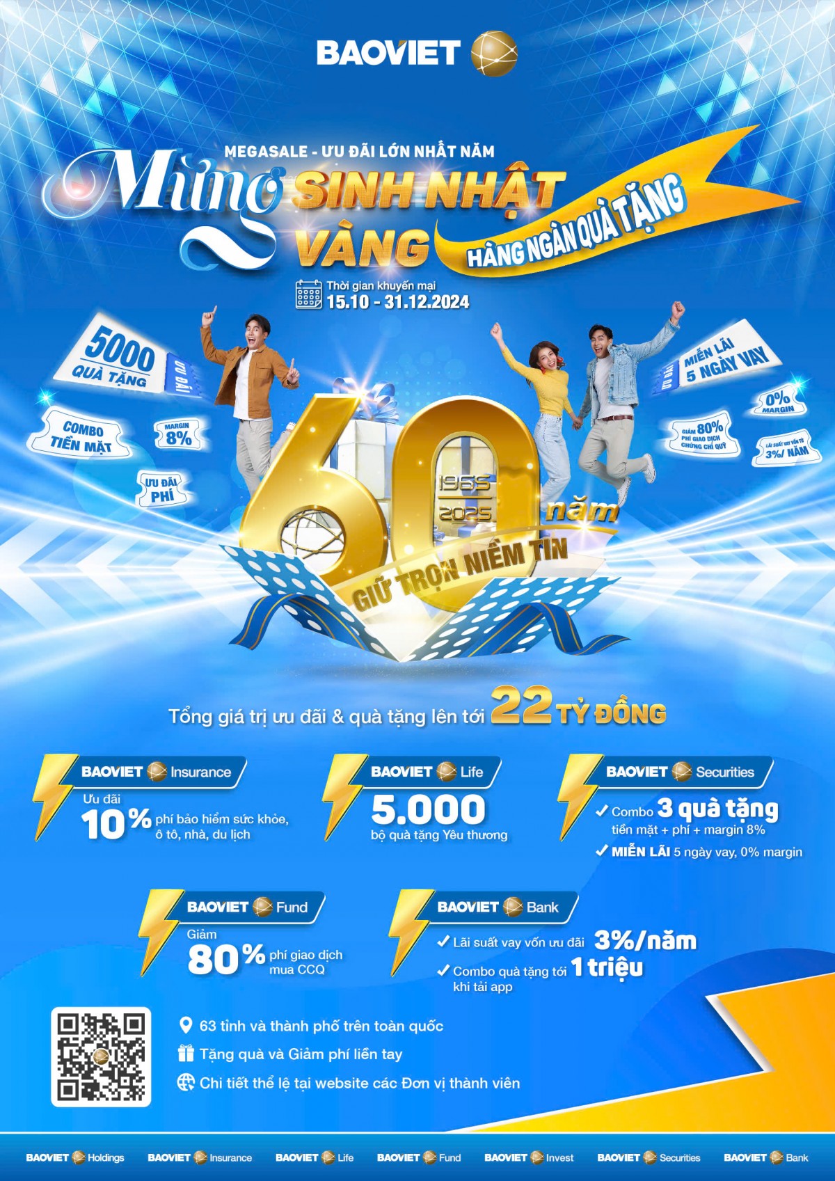 Bảo Việt dành 22 tỷ đồng tri ân khách hàng nhân dịp 60 năm thành lập Bảo Việt dành 22 tỷ đồng tri ân khách hàng nhân dịp 60 năm thành lập