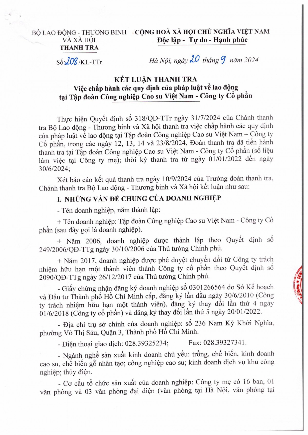 Thanh tra Bộ Lao động - Thương binh và Xã hội kết luận, Tập đoàn cao su Việt Nam chưa thực hiện đầy đủ các quy định Thanh tra Bộ Lao động - Thương binh và Xã hội kết luận, Tập đoàn cao su Việt Nam chưa thực hiện đầy đủ các quy định