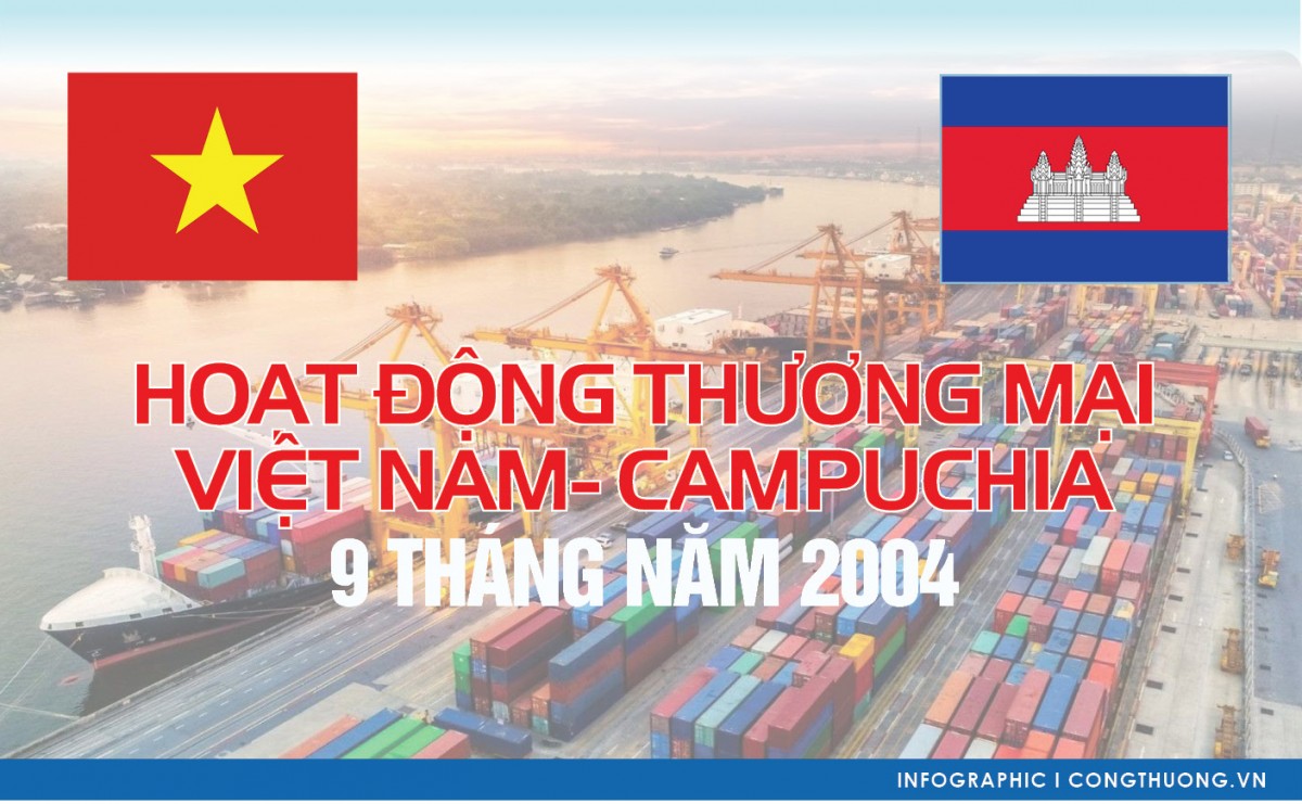 Infographic | Hoạt động thương mại  Việt nam- Campuchia 9 tháng năm 2004