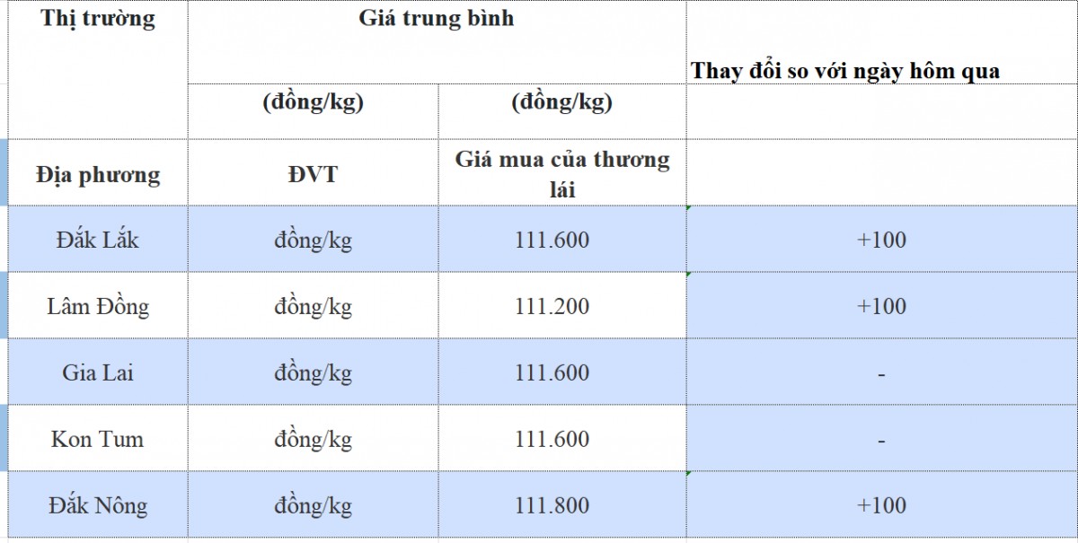 Giá cà phê hôm nay 22/10/2024: Giá cà phê hôm nay 22/10/2024: