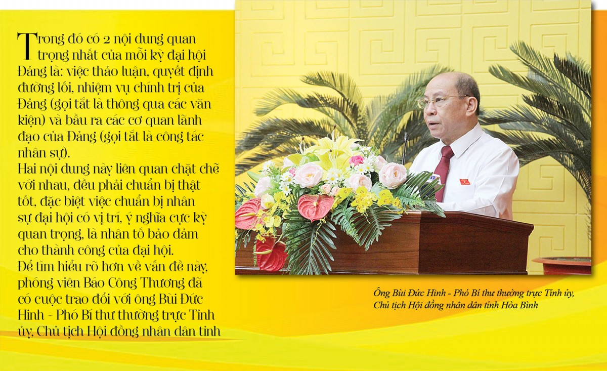 Hòa Bình: Chuẩn bị thật tốt nhân sự cho đại hội Đảng bộ các cấp Hòa Bình: Chuẩn bị thật tốt nhân sự cho đại hội Đảng bộ các cấp