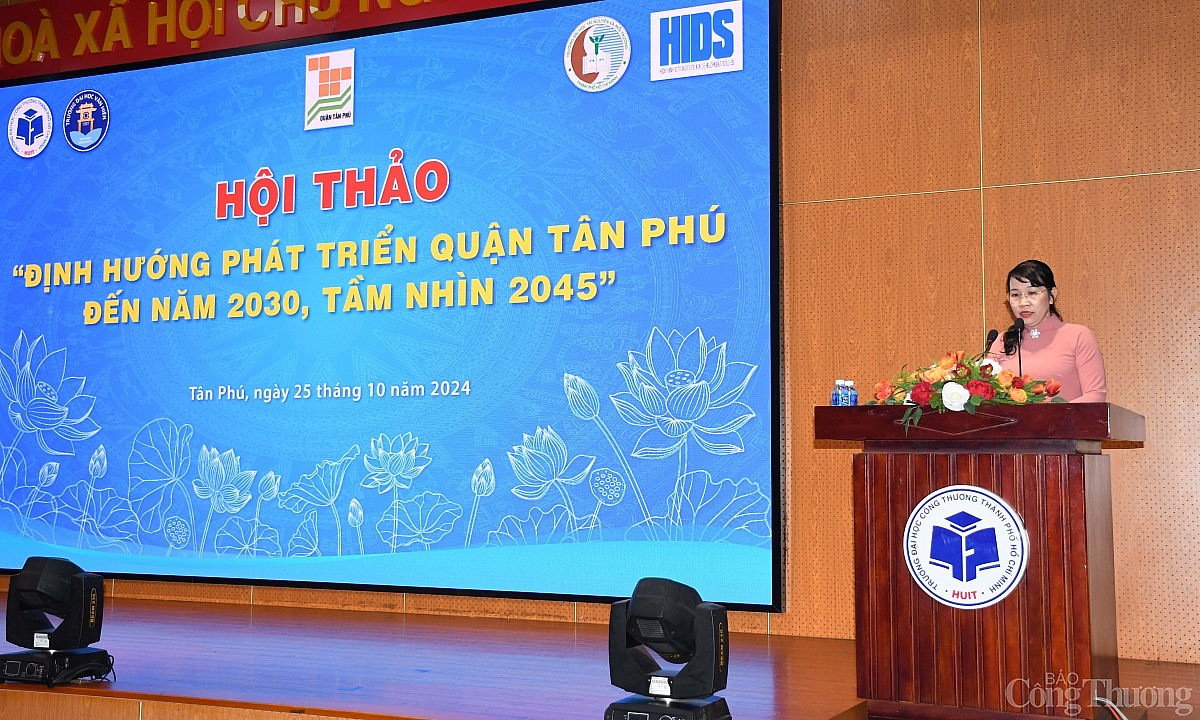 Định hướng đến năm 20245, quận Tân Phú - Trung tâm dịch vụ, logistics khu vực phía Tây TP. Hồ Chí Minh