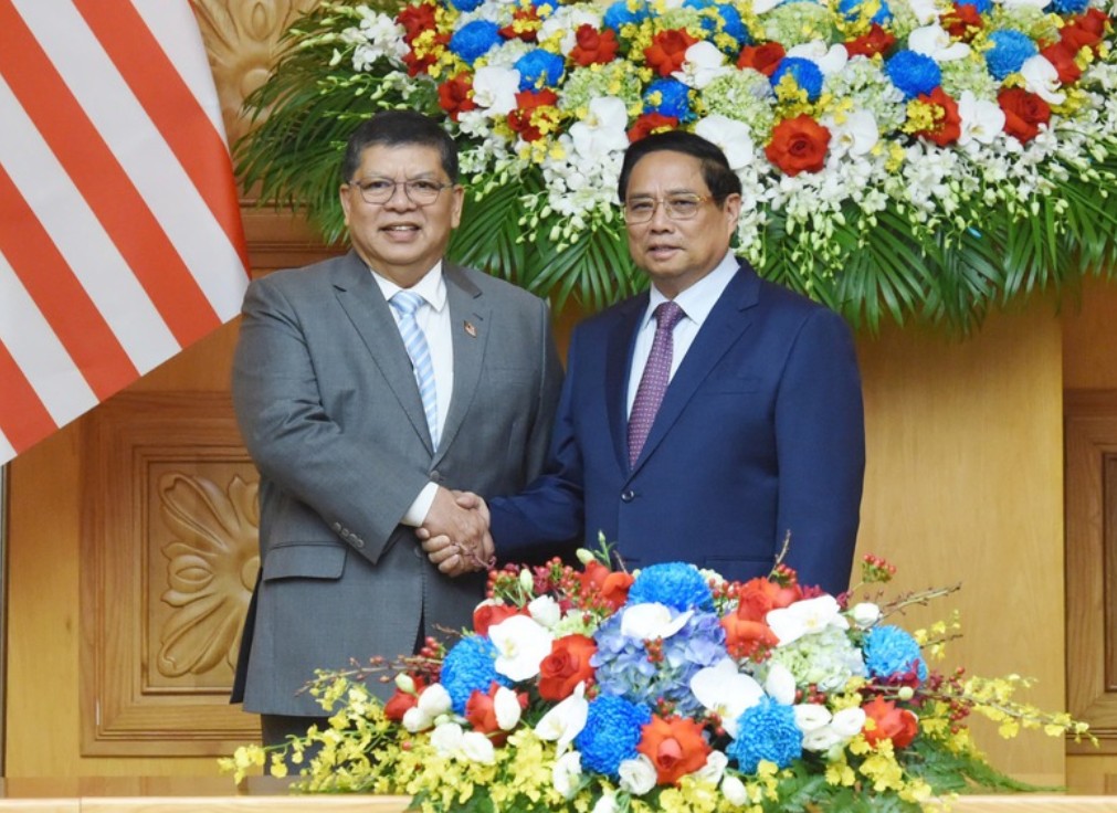 Thủ tướng Phạm Minh Chính hội kiến Chủ tịch Hạ viện Malaysia Tan Sri Dato’ Johari bin Abdul Thủ tướng Phạm Minh Chính hội kiến Chủ tịch Hạ viện Malaysia Tan Sri Dato’ Johari bin Abdul