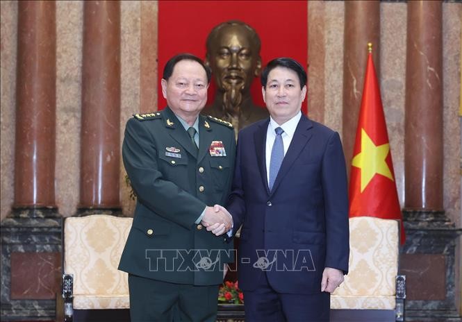 Chủ tịch nước Lương Cường tiếp Phó Chủ tịch Quân uỷ Trung ương Trung Quốc Chủ tịch nước Lương Cường tiếp Phó Chủ tịch Quân uỷ Trung ương Trung Quốc