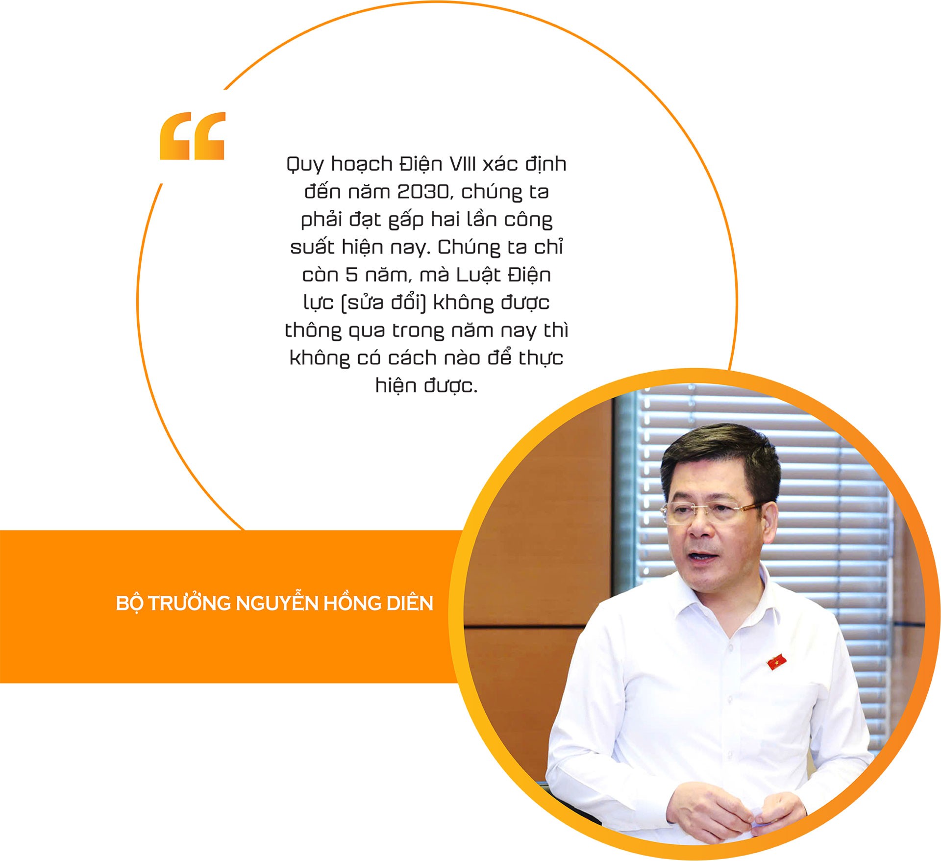 Bộ trưởng Nguyễn Hồng Diên: Luật Điện lực (sửa đổi) cần sớm thông qua để giải quyết các vấn đề cấp bách