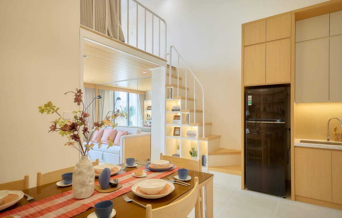 Căn hộ mẫu 45m2, diện tích hữu dụng lên đến 68m2 Căn hộ mẫu 45m2, diện tích hữu dụng lên đến 68m2