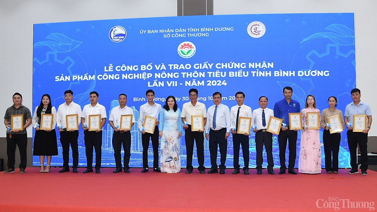 Bình Dương: Vinh danh 41 sản phẩm công nghiệp nông thôn tiêu biểu năm 2024