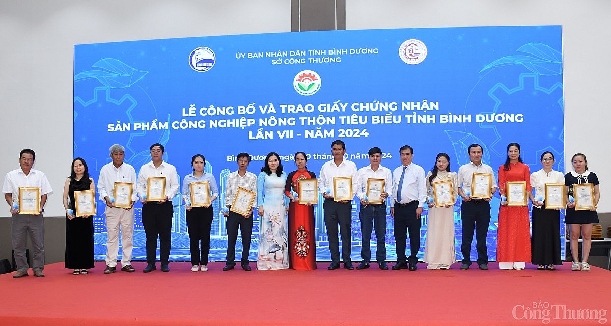 Bình Dương: Vinh danh 41 sản phẩm công nghiệp nông thôn tiêu biểu năm 2024