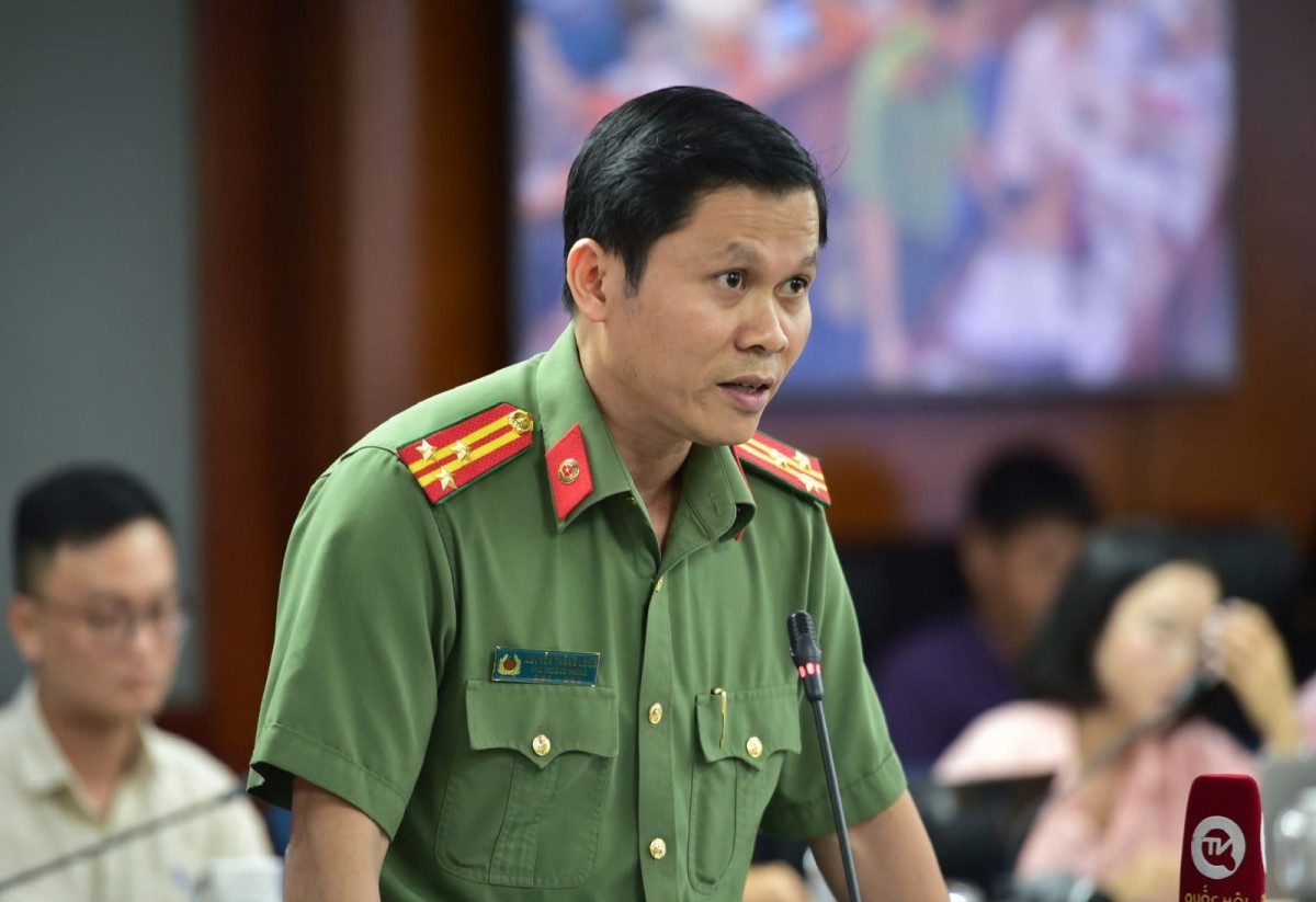 Thượng tá Nguyễn Thăng Long, Phó Phòng Tham mưu Công an TP Hồ Chí Minh. Ảnh Báo tin tức Thượng tá Nguyễn Thăng Long, Phó Phòng Tham mưu Công an TP Hồ Chí Minh. Ảnh Báo tin tức