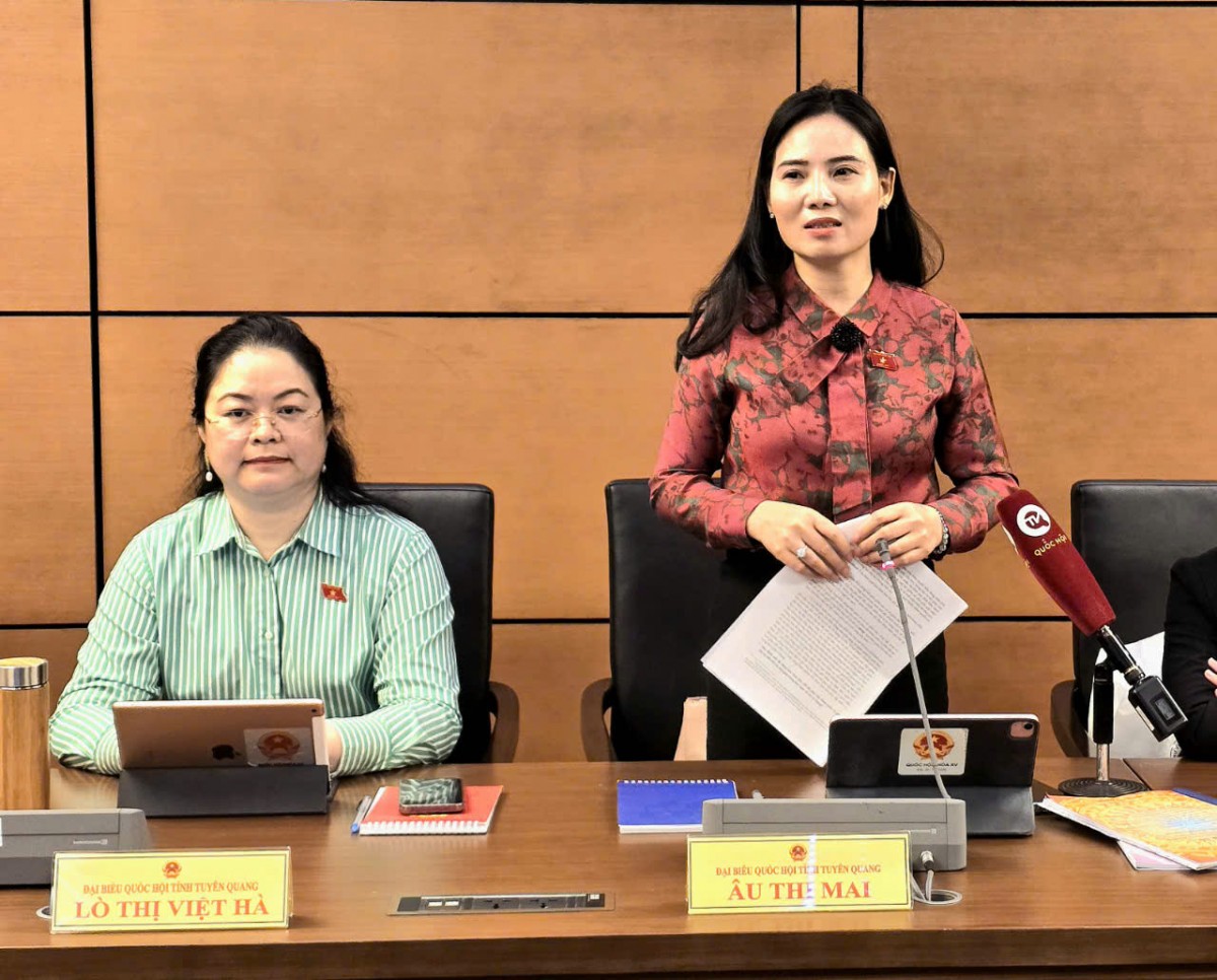 Đại biểu Âu Thị Mai góp ý về tuyển dụng giáo viên Đại biểu Âu Thị Mai góp ý về tuyển dụng giáo viên