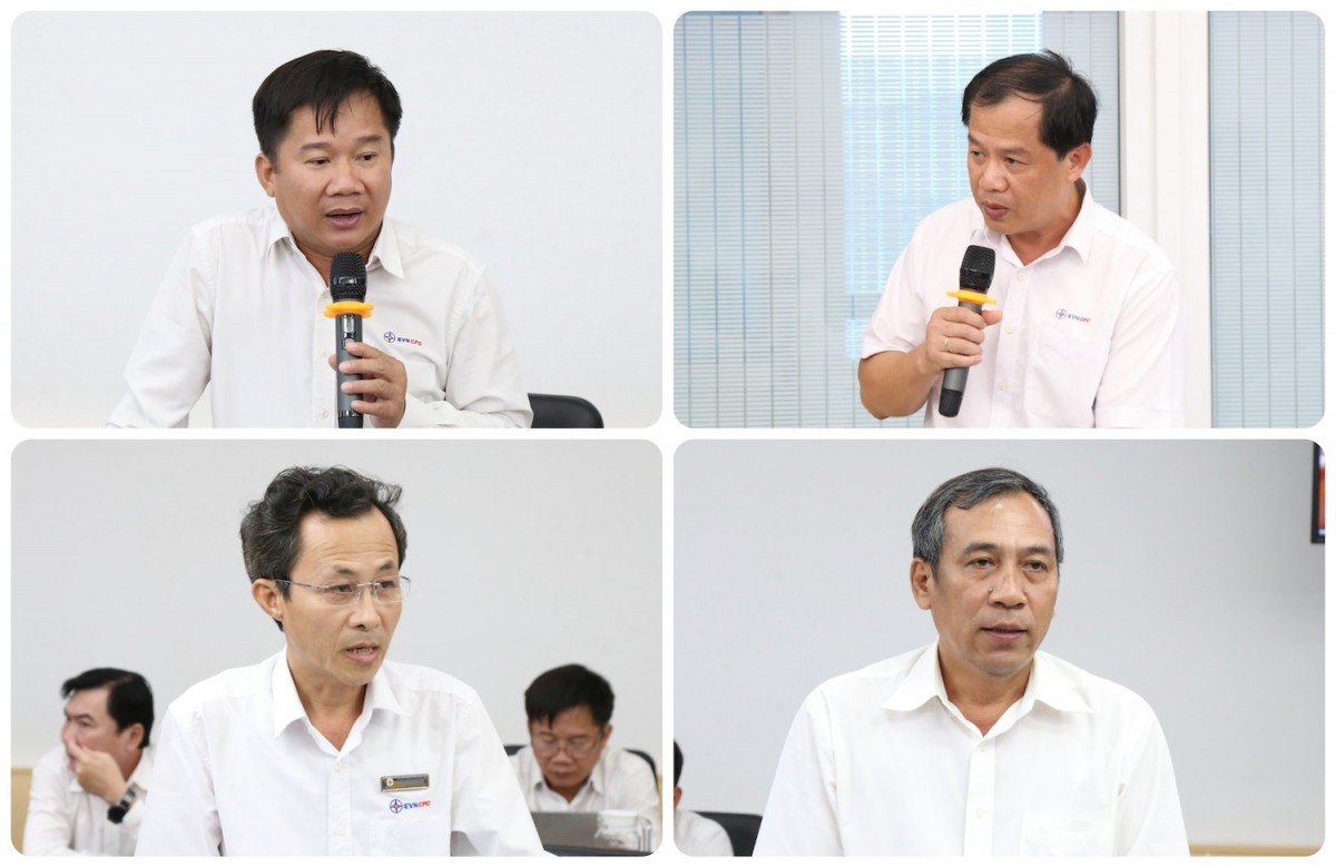 Lãnh đạo các phòng ban trực thuộc PC Bình Định trao đổi những tồn tại, khó khăn, vướng mắc trong quá trình thực hiện nhiệm vụ kế hoạch (Ảnh: Xuân Thái) Lãnh đạo các phòng ban trực thuộc PC Bình Định trao đổi những tồn tại, khó khăn, vướng mắc trong quá trình thực hiện nhiệm vụ kế hoạch (Ảnh: Xuân Thái)