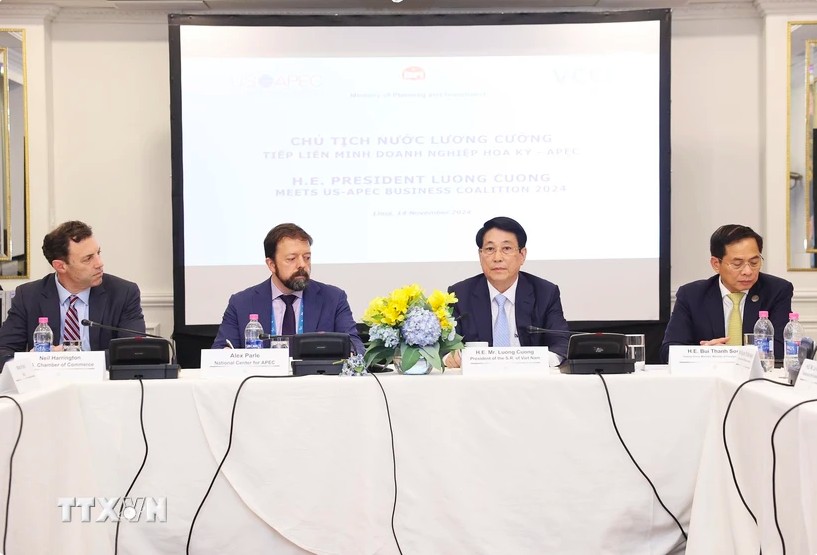 Chủ tịch nước Lương Cường phát biểu. (Ảnh: Lâm Khánh/TTXVN) Chủ tịch nước Lương Cường phát biểu. (Ảnh: Lâm Khánh/TTXVN)