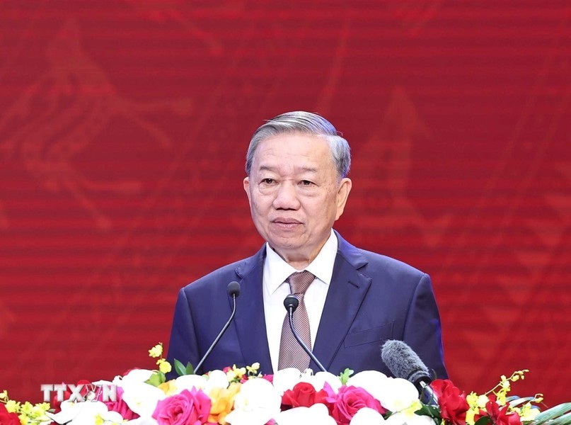 Tổng Bí thư Tô Lâm phát biểu chào mừng ngày Nhà giáo Việt Nam 20/11. (Ảnh: Thống Nhất/TTXVN) Tổng Bí thư Tô Lâm phát biểu chào mừng ngày Nhà giáo Việt Nam 20/11. (Ảnh: Thống Nhất/TTXVN)