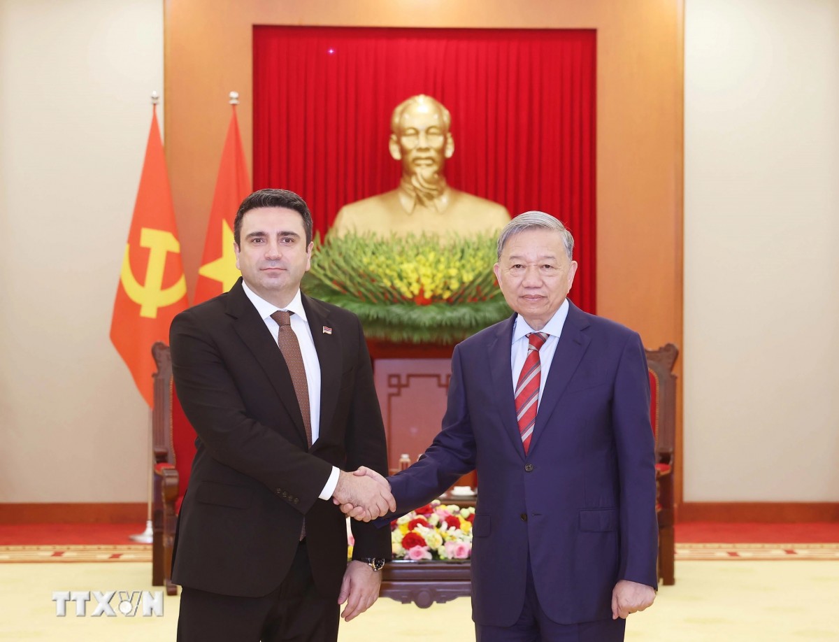 Tổng Bí thư Tô Lâm tiếp Chủ tịch Quốc hội Armenia Alen Simonyan