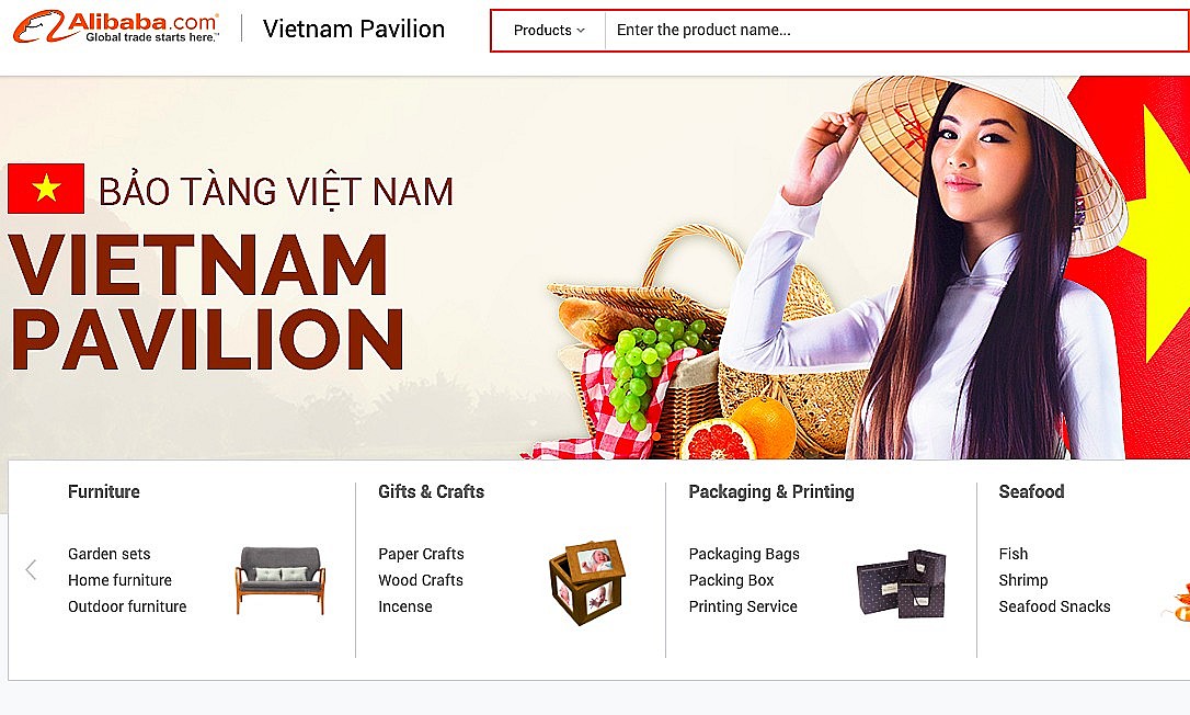 'Gian hàng Quốc gia Việt Nam – Vietnam Pavilion' trên nền tảng thương mại điện tử Alibaba
