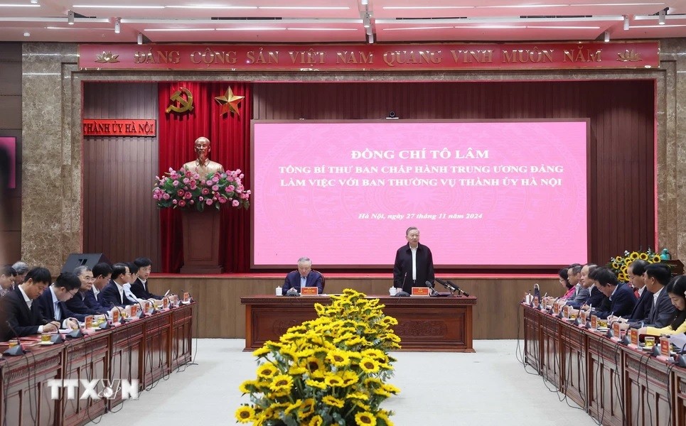 Tổng Bí thư Tô Lâm làm việc với Ban Thường vụ Thành ủy Hà Nội Tổng Bí thư Tô Lâm làm việc với Ban Thường vụ Thành ủy Hà Nội