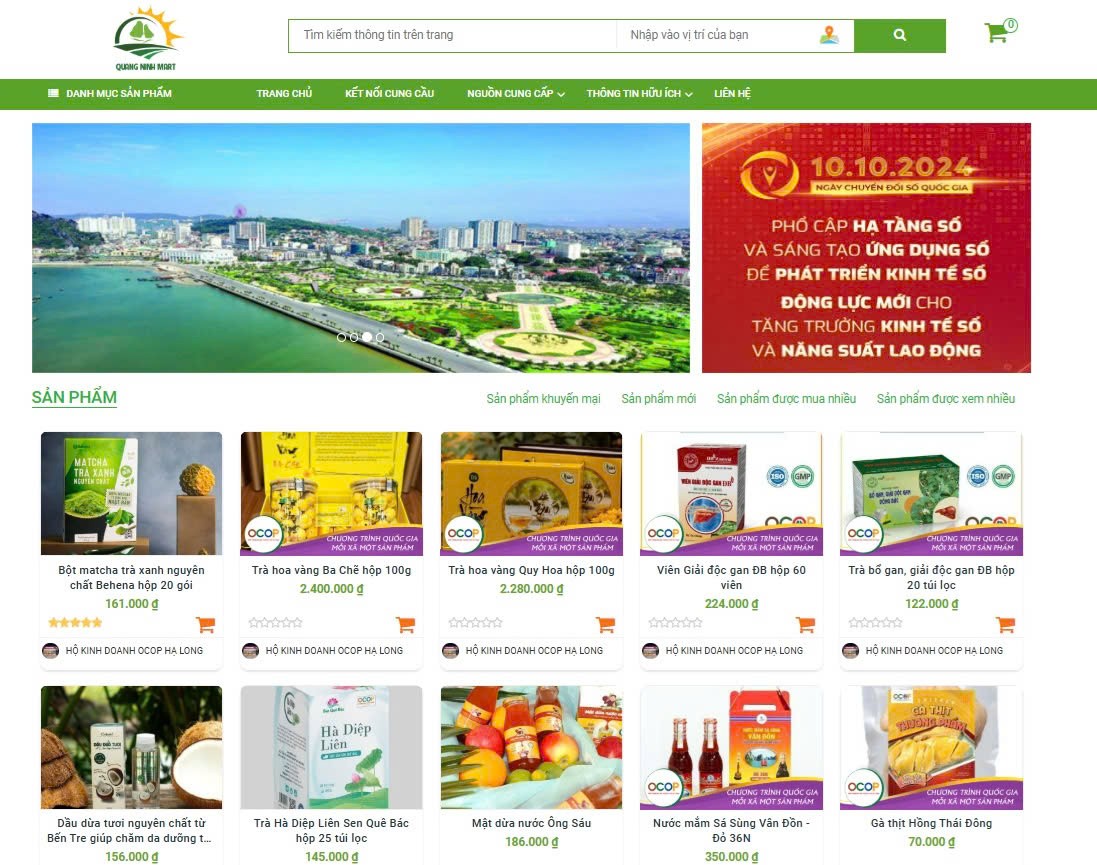 Các sản phẩm OCOP Quảng Ninh được bán trên trang web https://ocopquangninh.com.vn Các sản phẩm OCOP Quảng Ninh được bán trên trang web https://ocopquangninh.com.vn