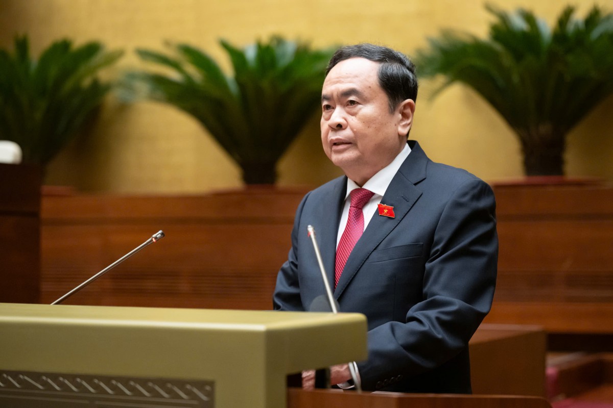 Ủy viên Bộ Chính trị, Chủ tịch Quốc hội Trần Thanh Mẫn phát biểu bế mạc Kỳ họp