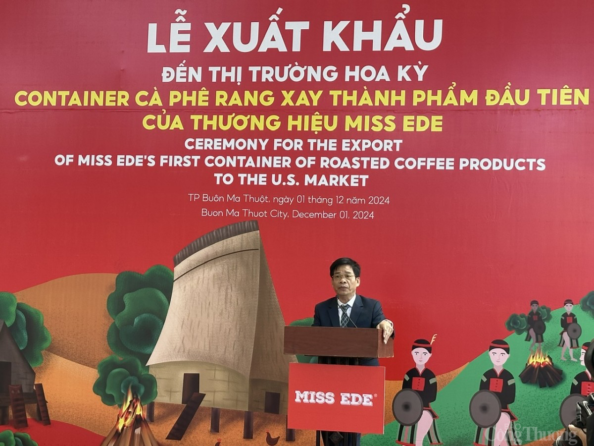 Đắk Lắk: Xuất khẩu lô cà phê thành phẩm với nhãn hiệu MISS EDE đầu tiên đến Hoa Kỳ Đắk Lắk: Xuất khẩu lô cà phê thành phẩm với nhãn hiệu MISS EDE đầu tiên đến Hoa Kỳ