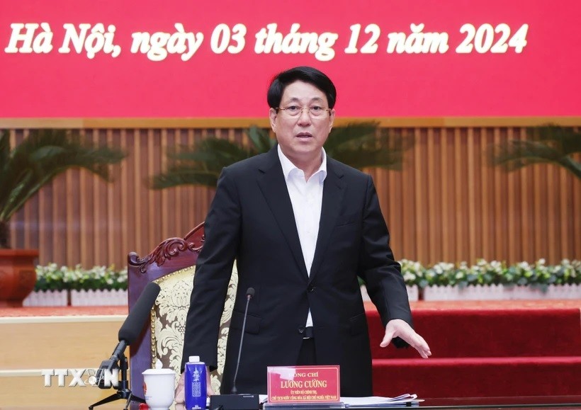 Chủ tịch nước Lương Cường phát biểu chỉ đạo Chủ tịch nước Lương Cường phát biểu chỉ đạo