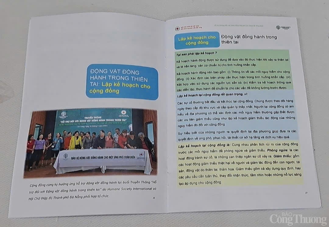 Sổ tay hướng dẫn các hành động ứng phó cho động vật đồng hành trong bối cảnh thiên tai điển hình tại TP. Đà Nẵng