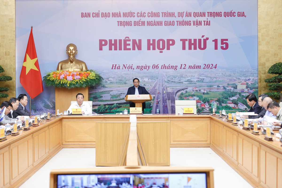 hủ tướng Phạm Minh Chính, Trưởng Ban Chỉ đạo Nhà nước các công trình, dự án quan trọng quốc gia, trọng điểm ngành giao thông vận tải (GTVT) chủ trì họp phiên thứ 15 của Ban Chỉ đạo. hủ tướng Phạm Minh Chính, Trưởng Ban Chỉ đạo Nhà nước các công trình, dự án quan trọng quốc gia, trọng điểm ngành giao thông vận tải (GTVT) chủ trì họp phiên thứ 15 của Ban Chỉ đạo.