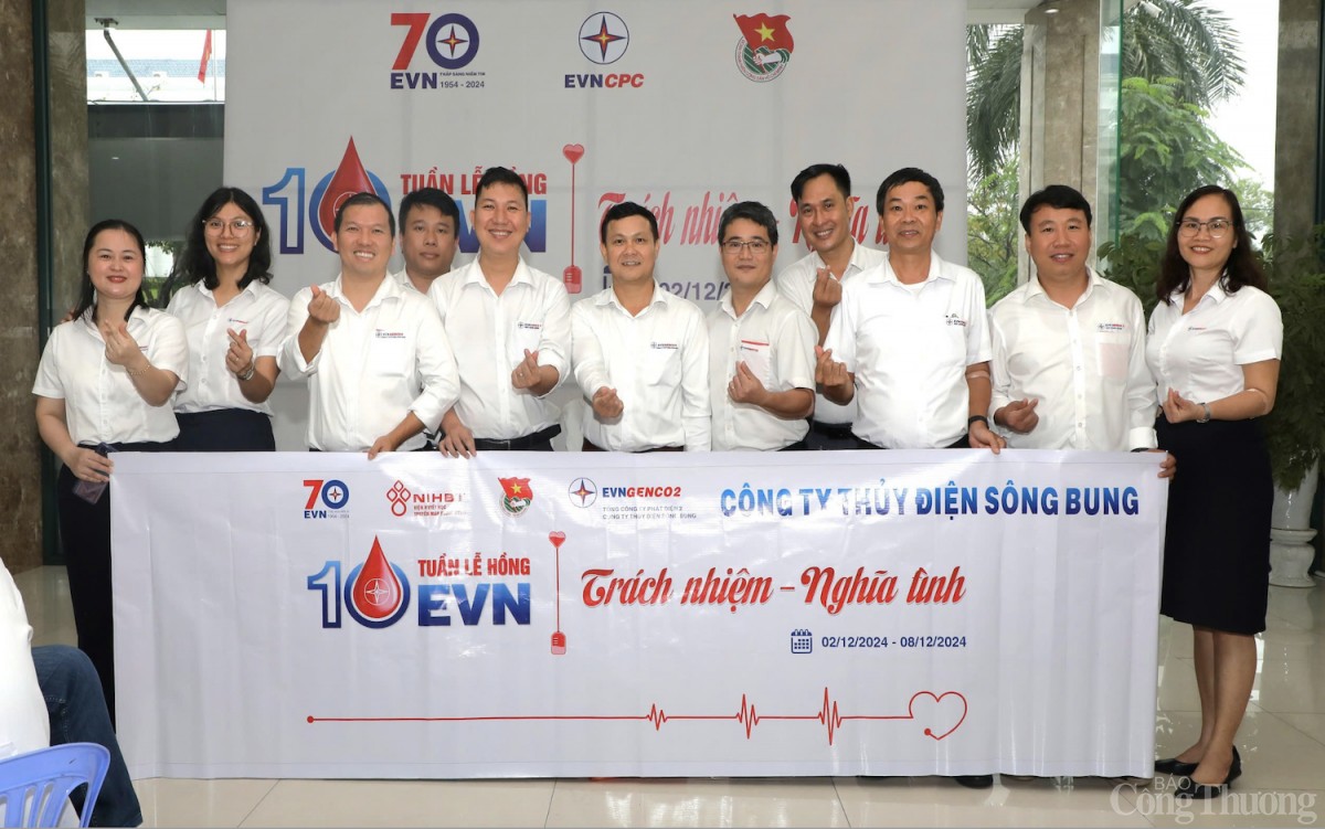 Cán bộ, người lao động Công ty thủy điện Sông Bung 'Trách nhiệm - Nghĩa tình' tham gia hiến máu nhân đạo