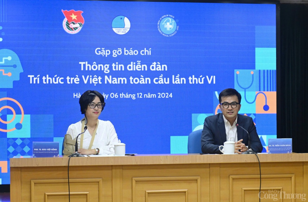 Trung ương Hội Thầy thuốc trẻ Việt Nam thông tin về ứng dụng AI trong y tế và Diễn đàn Trí thức trẻ Việt Nam toàn cầu lần thứ VI năm 2024 - Ảnh: Chí Tâm Trung ương Hội Thầy thuốc trẻ Việt Nam thông tin về ứng dụng AI trong y tế và Diễn đàn Trí thức trẻ Việt Nam toàn cầu lần thứ VI năm 2024 - Ảnh: Chí Tâm