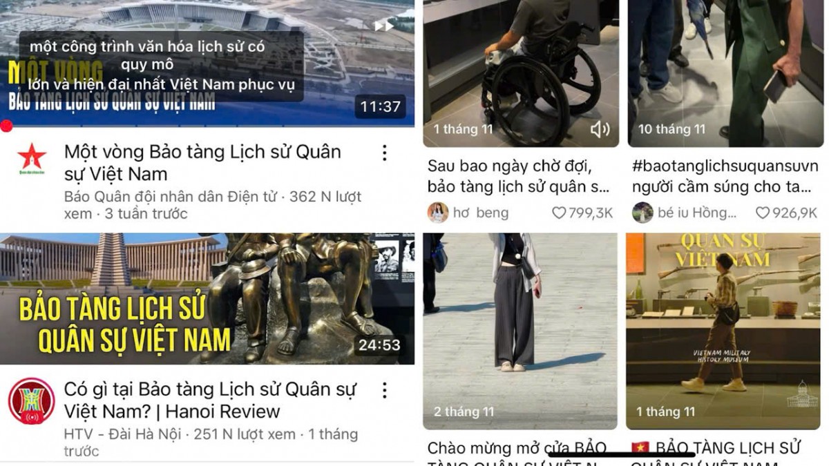 Bảo tàng Lịch sử Quân sự Việt Nam đang ngày càng thu hút sự quan tâm mạnh mẽ từ giới trẻ, đặc biệt là trên các nền tảng mạng xã hội như TikTok, YouTube và các trang báo điện tử.